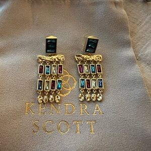 Kendra Scott Gold and Multicolor Earrings